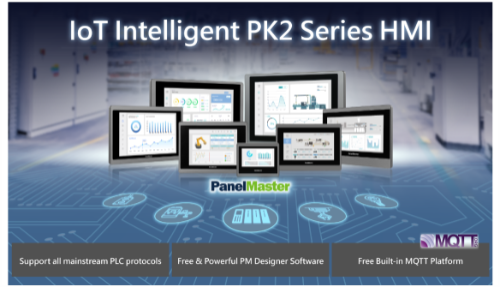 PK2 series Ethernet HMI supports 500+ protocols & MQTT