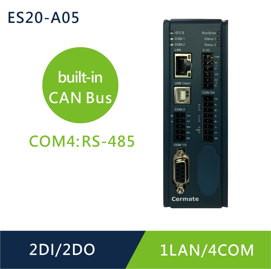 ES20-A05 1LAN / 4COM / CAN Bus