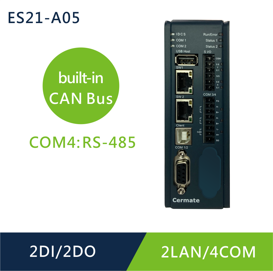 ES21-A05 2LAN / 4COM / 2USB / Micro SD / CAN Bus