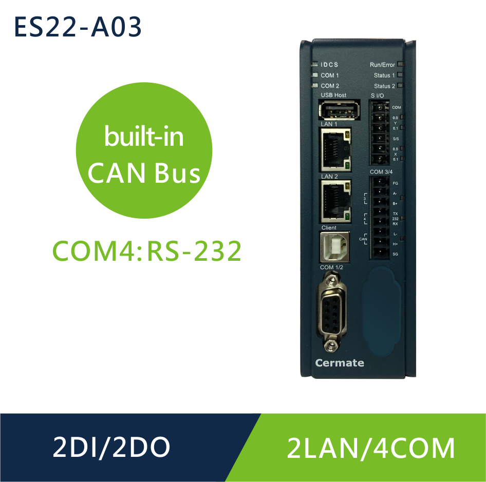 ES22-A03 2LAN / 4COM / 2USB / Micro SD / CAN Bus